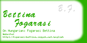 bettina fogarasi business card